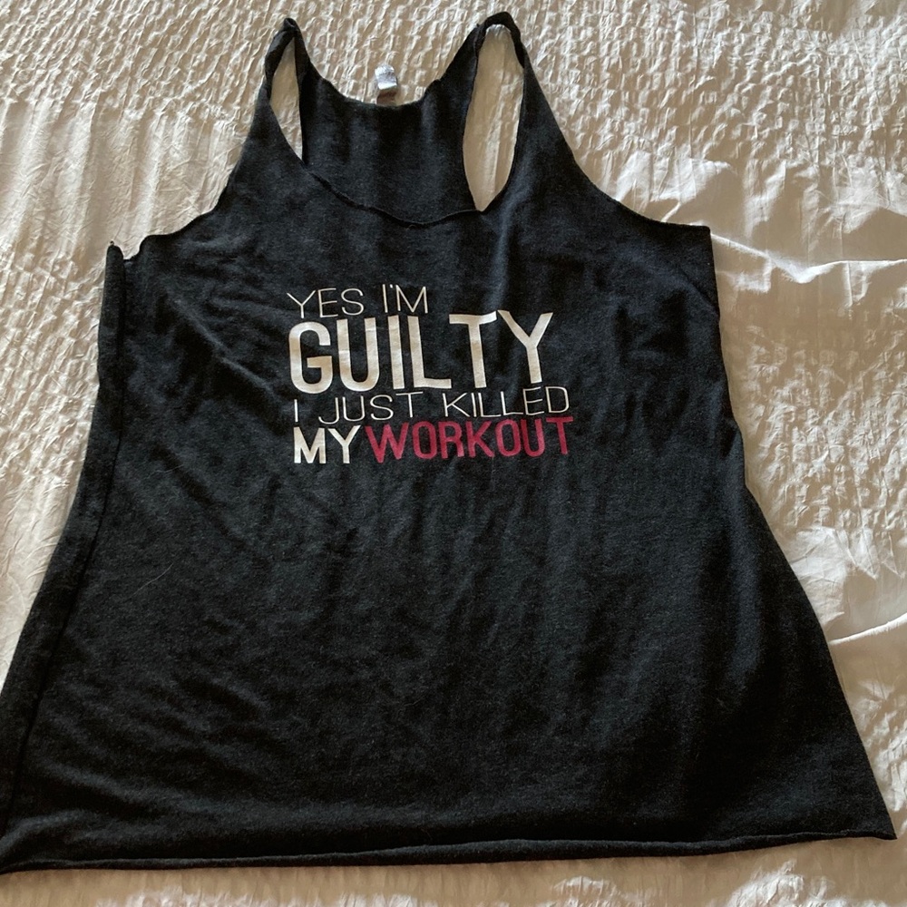 Next Level Apparel Black Graphic Tank Top